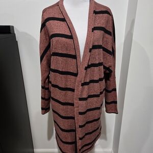 Hopely Striped Open Cardigan